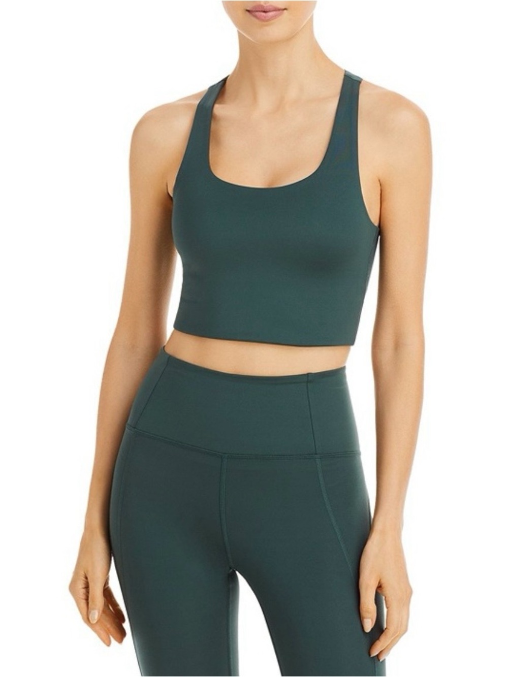 Girlfriend Collective Green Paloma Racerback Crop Sports Bra